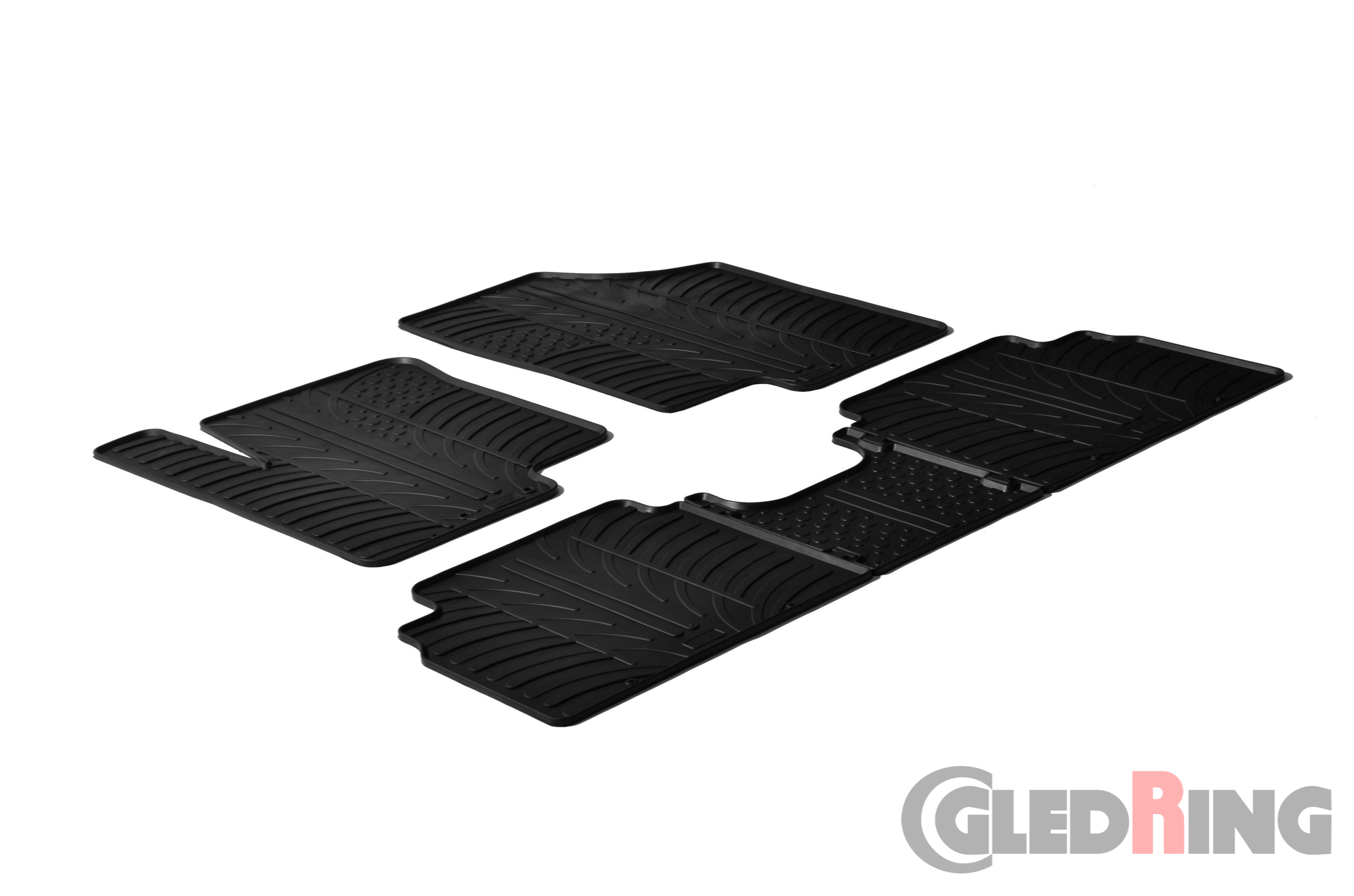 Original Gledring Passform Fußmatten Gummimatten 5 Tlg.Loch Fix. - HYUNDAI ix20 2010->